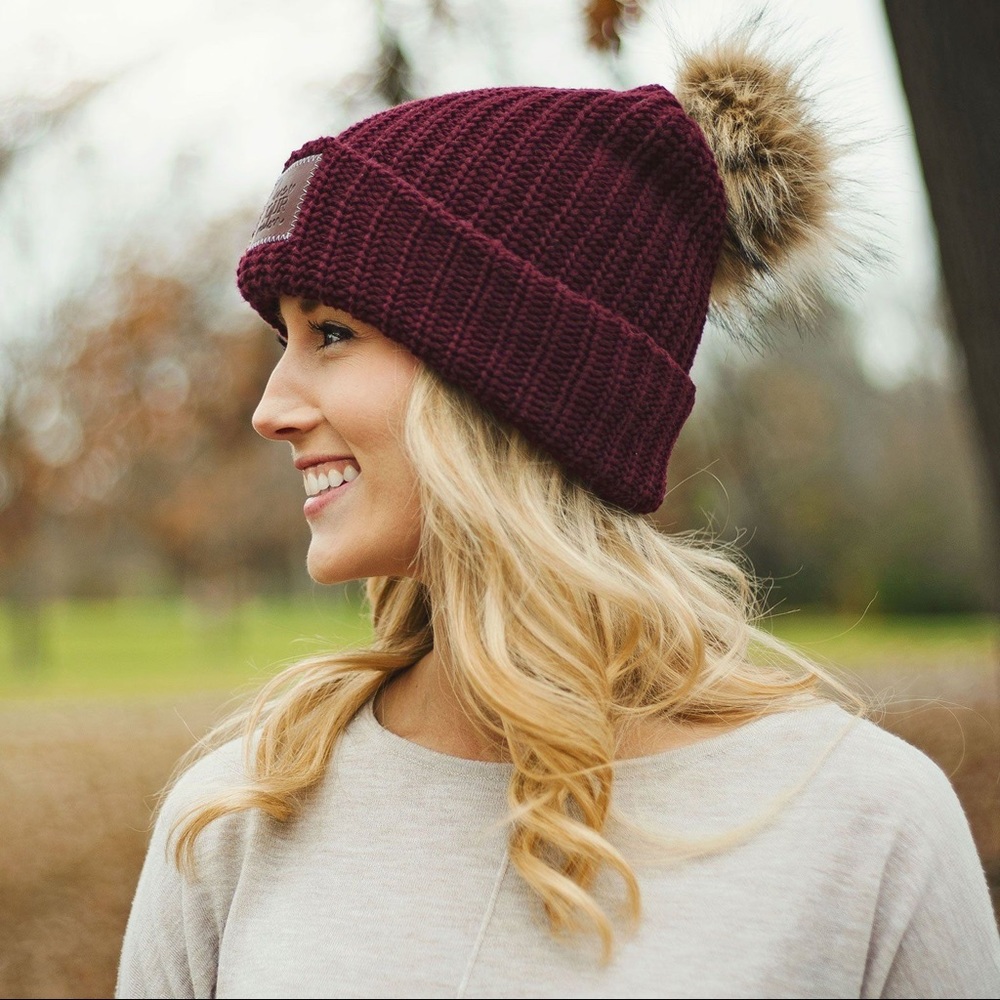 Love Your Melon Pom Beanie